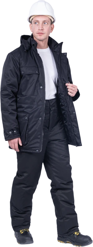 Брюки мужские ЗАЩИТА от пониженных температур воздуха, механических воздействий и ОПЗ, черные Брю 400