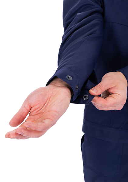 Костюм мужской ТЕХНИК 2 от механических воздействий и ОПЗ (куртка, полукомбинезон), темно-синий/серый