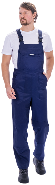 Костюм мужской ТЕХНИК 2 от механических воздействий и ОПЗ (куртка, полукомбинезон), темно-синий/серый