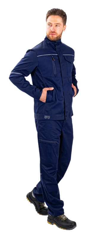 Костюм мужской ДЮРАБЛ от механических воздействий и ОПЗ (куртка, брюки), синий