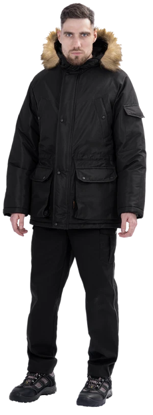 Куртка мужская ФОРПОСТ зимняя для защиты от пониженных температур механических воздействий и ОПЗ, черная