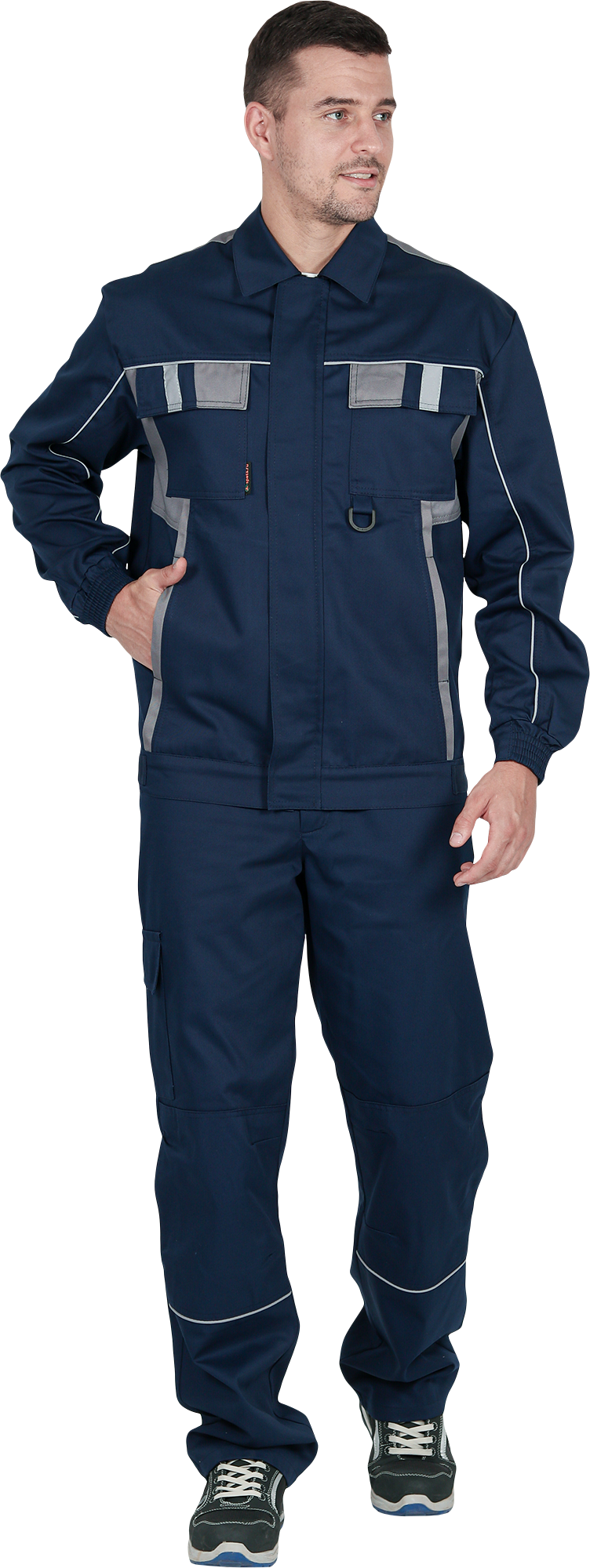 Костюм КОНФОРМ летний, т/синий-серый (Куртка+брюки) Кос 588