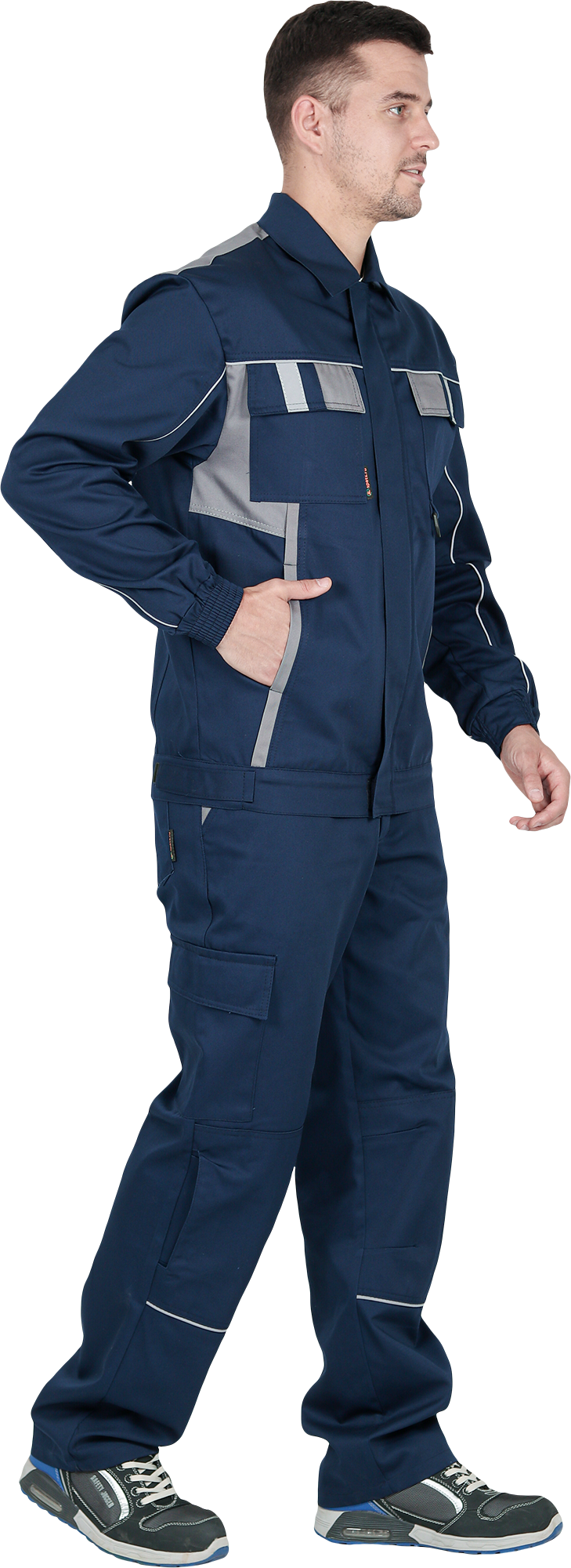 Костюм КОНФОРМ летний, т/синий-серый (Куртка+брюки) Кос 588