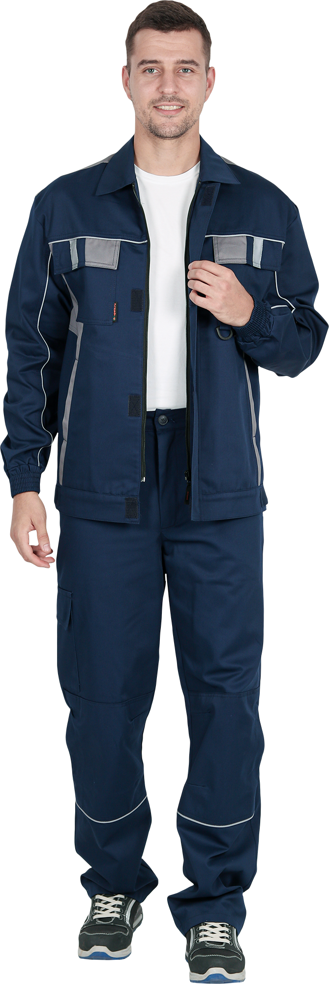 Костюм КОНФОРМ летний, т/синий-серый (Куртка+брюки) Кос 588