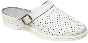 Сабо ТОМА, женские нат. кожа ПВХ (белый) (арт.4-12-7) Саб 502